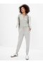 Women's Light Gray Logo Jogger Fleece Sweatpants