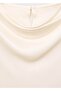 Satin blouse with drape collar - 7