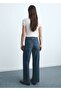 Catherin High Waisted Culotte Jean Pants - 4