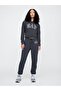 Women's Dark Gray Logo Jogger Fleece Sweatpants
