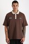Double Pike Fabric Special Embroidery Detailed Comfortable Fit Men's Polo Neck T-Shirt, Men's Polo Neck T-Shirt