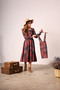 Vintage Coffee Flared Dress Mother Son Combination (Single Price) - 5