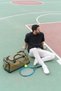 Taliveva Khaki Shoe Compartment Large Size Unisex Sports Fitness and Travel Bag with Thermos - 6