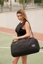 Black Medium Size Unisex Sports Fitness and Travel Bag with Shoe Compartment and Thermos - 5