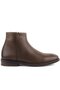 - Brown Leather Zippered Eva Sole Men's Boots 102-3513-115584