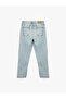 Regular Waist Cotton Vintage Straight Fit Jean Trousers - 5