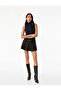 Stand Collar Hair Knit Textured Sleeveless Knitwear Blouse