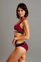Women'S, Underwear Set, (Bustier Bra-Brazilian), Burgundy - 2