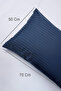 100% Cotton 2-Piece Striped Satin Pillowcase 50 X 70 cm - Midnight Blue - 3