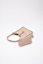 Mink Shk79 Leather Hand and Shoulder Bag with Button Detail and Snap Fastener Makeup Bag E:30 L:22 W:10 - 7