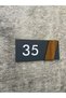 Door Number Anthracite Matte Plexiglass with Wooden Decoration 15X7 cm Self Adhesive Plexiglass Side Series - 3