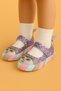Unicorn Patterned Fish Figured Girls' Shoes |   Purple Colored Ballerinas |   26-30 Flat Heel Special Ballerinas