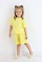 Girl's Collared Be Happy Printed Shorts Double Suit - 8