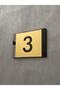 Minimal Gold Design Self Adhesive Circle Door Number -3 - 3