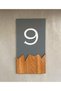 Vertical Door Number Practical Self-Adhesive Wooden Series with Tape on the Back - 9 - 3