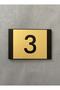 Minimal Gold Design Self Adhesive Circle Door Number -3 - 2