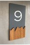 Vertical Door Number Practical Self-Adhesive Wooden Series with Tape on the Back - 9 - 2