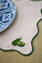 Juvi Avocado Embroidery Detailed American Service 30X45 cm - Green Stylish Design