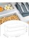 Rectangular Two-Layer Gray Color Lunch Box Storage Box - 6