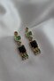 Vip Steel Color Zircon Stone Focus Chakra Model Earrings - 2