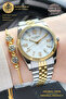 Original Watch Bracelet Gift Phosphorescent Yellow White Case Strap Silver Gold Women's Wristwatch - 2