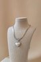 Venetian Pearl Heart Necklace Italian Chain |   Mother's Day Gift |   Woman - 4