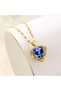Zircon Stone Heart Necklace Blue |   Mother's Day Gift |   Woman