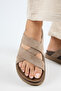 ®   Paula Genuine Leather Mink With Scarf High Sole Slipper - 7