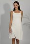 Women's Cotton Combed Viscose String Strap Underwear Tunic Ecru - 2
