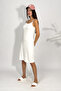 Women's Cotton Combed Viscose String Strap Underwear Tunic White - 4