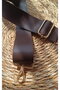 Brown High Quality Adjustable Bag Strap, Crossbody Bag Strap Gold Buckle Detailed - 3