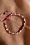 Certified Pink Quartz-Hematite Natural Stone Zircon Apparatus Macrame Adjustable Bracelet - 5