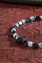 Aquamarine & Hematite Natural Stone Macrame Bracelet - 4