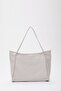 Gray Shk90 Faux Leather Zippered Hand, Arm and Shoulder Shopper Bag with Internal Compartments - 3
