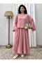 Powder Muslin Loose Blouse and Flared Skirt Set (Set of 2)