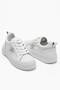Daily Women's White Sneaker Lace-Up Star Detailed High Sole Glitter Comfortable Shoes 7100 - 5