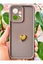 Redmi Note 12 Case 3D Heart Design Brown Pattern Soft Camera Protected Cover - 4