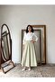 Sweet Green Flared Skirt - 5