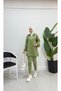 Neon Zippered Hooded Tracksuit Set TRN2040-1 Khaki - 4