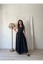 Black Crepe Gilet Dress - 6