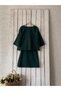 Emerald Green Short Stamp Blouse-Skirt Set (Bluz-Skirt) - 8