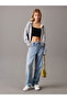 Woven Label Sweater Bralette T-Shirt - 3