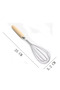 304 Stainless Steel Bamboo Handle Stainless Steel Whisk - 2