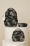 Girl's Zigzag Patterned Pink 3-Piece School Bag Korean Style Plush Gift Set - 3