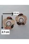 Gold Color Flower and Silver Color Round Stylish Pearl Earrings - 2