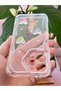 Redmi 12 Case 3D Heart Pearl Design Patterned Transparent Silicone Cover with Camera Protection - 5
