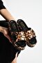 Leopard Piping Wedge Heeled Women's Slippers High Sole Slippers - 4