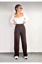 Brown Lycra Velcro Closure Women's Palazzo Pants - 4