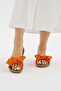 Orange Bowknot Women's Slippers Non-Slip Sole Pool Sea Beach Slippers (Narrow Fit) - 5