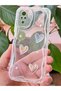 Redmi Note 10/10S Case 3D Heart Pearl Design Pattern Clear Silicone Cover with Camera Protection - 4